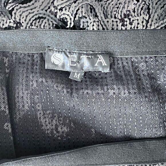 SETA Black Diamond Fringe Skirt Size M - Picture 8 of 8